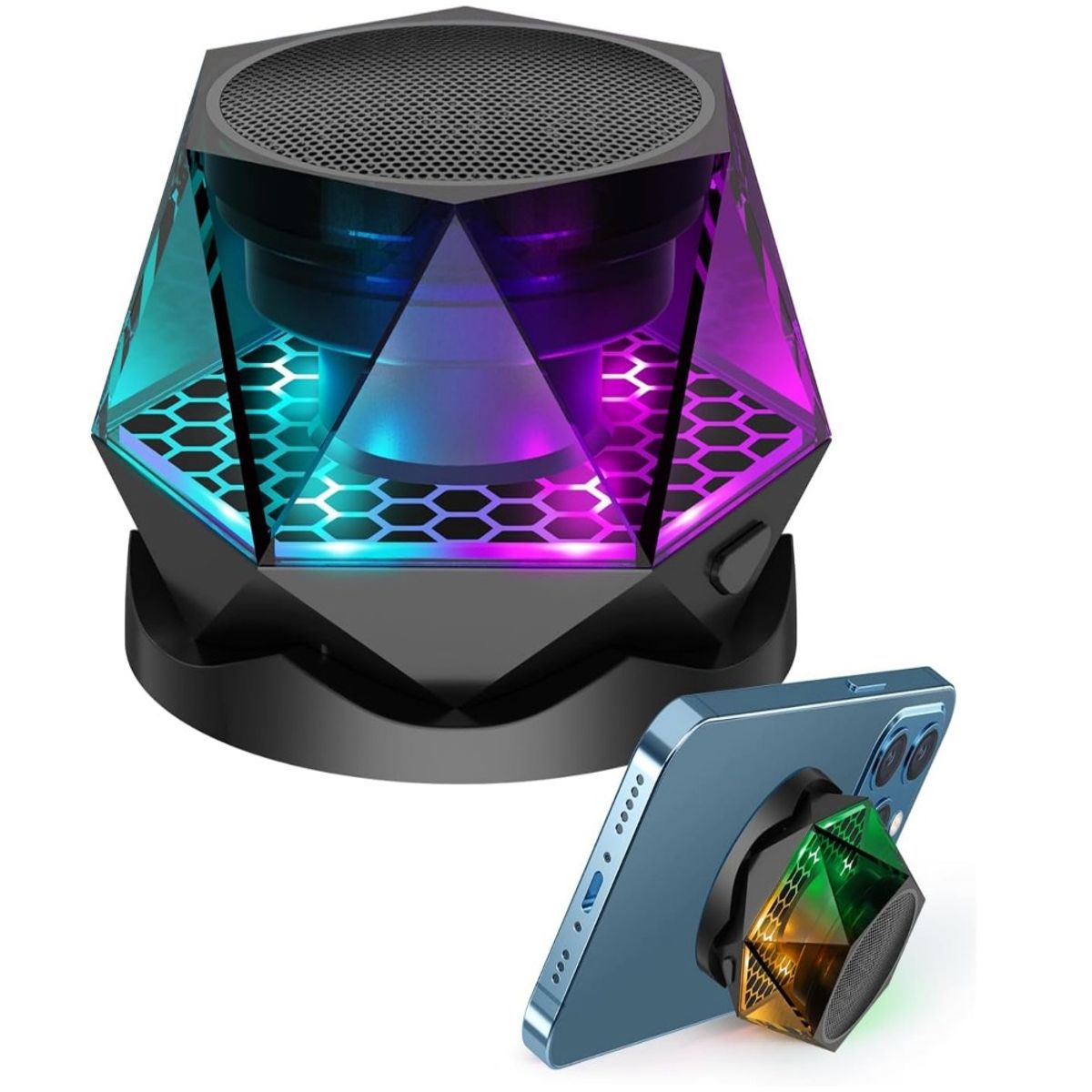 GENERICO - Altavoz Bluetooth Diamante EGKimBa con Luces LED