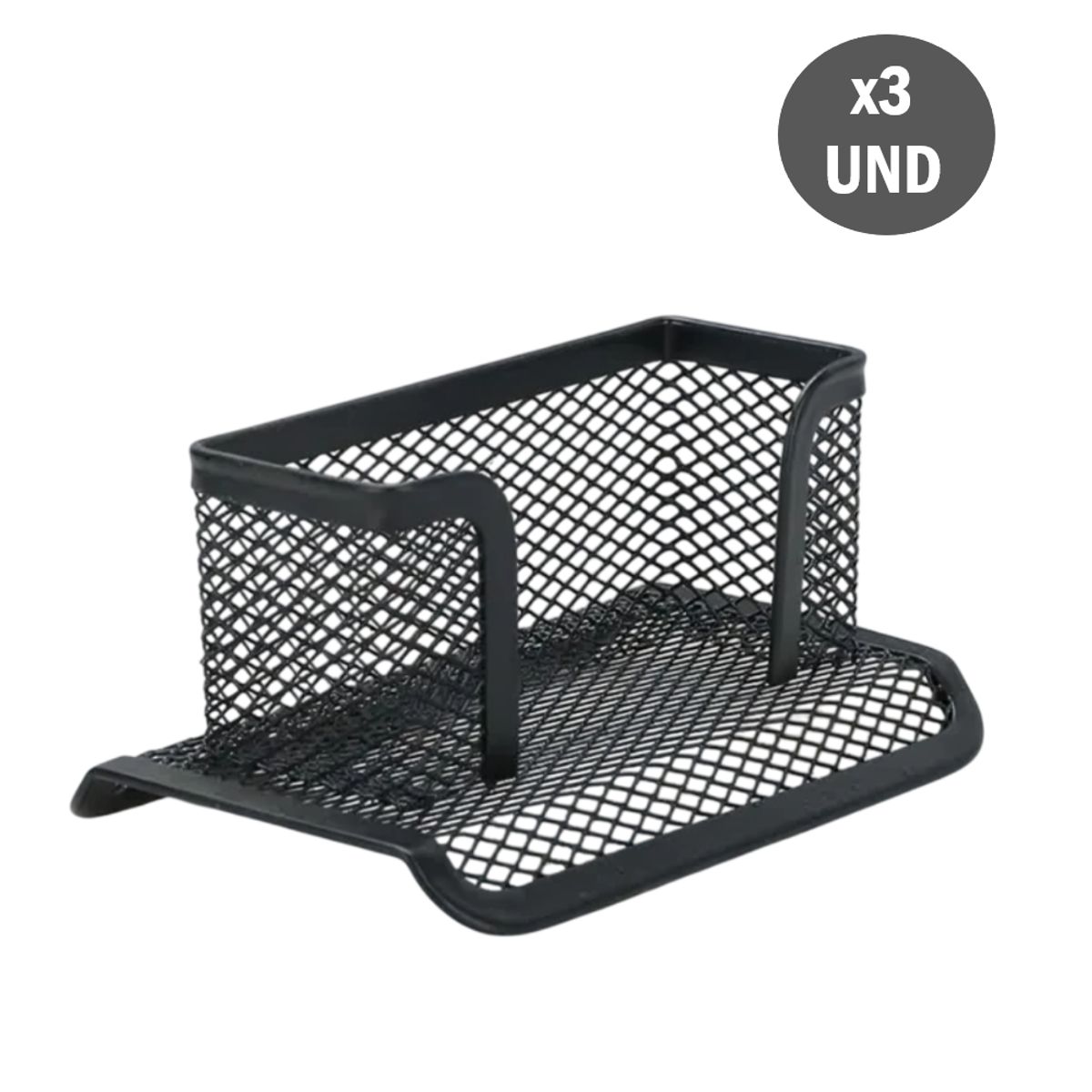 GENERICO - Set x3 Organizadores de Tarjetas metálico de escritorio