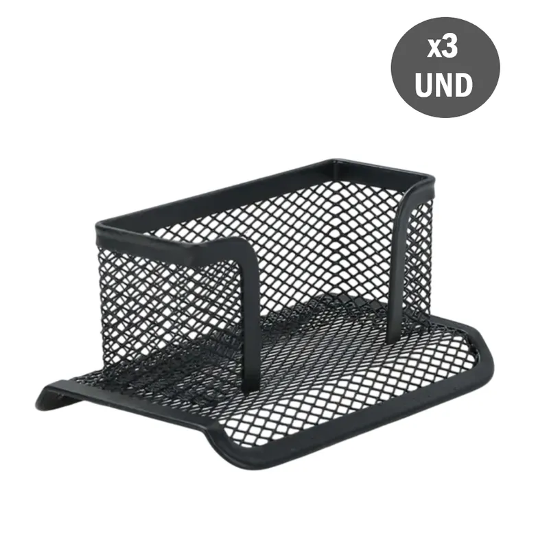 GENERICO - Set x3 Organizadores de Tarjetas metálico de escritorio