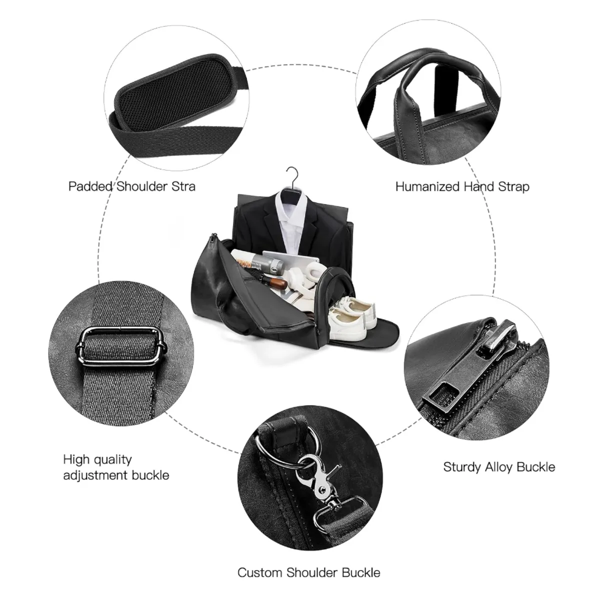 GENERICO - Maletin Porta Terno Traje Vestido Cuero Pu 45 L Viajes Negocios 209