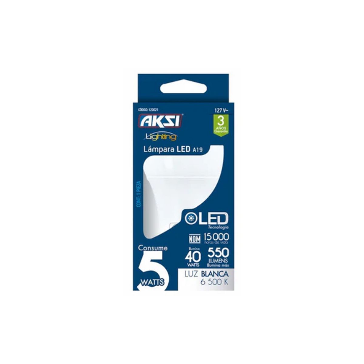 AKSI - Foco Led Aksi A19 5W Luz Blanca