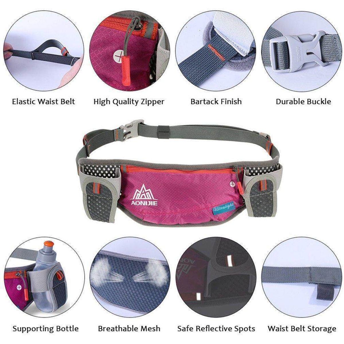 AONIJIE - Canguro de hidratacion Aonijie Trail Running Maratón Rosado