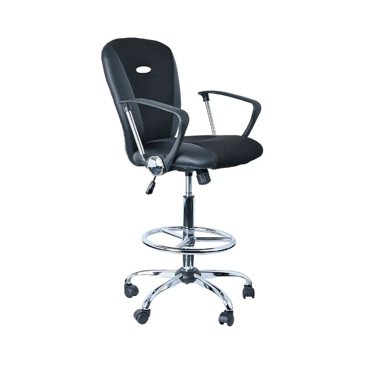 OFIDEAS - Silla Cajera Tokio Con Apoyabrazos Negro Ofideas