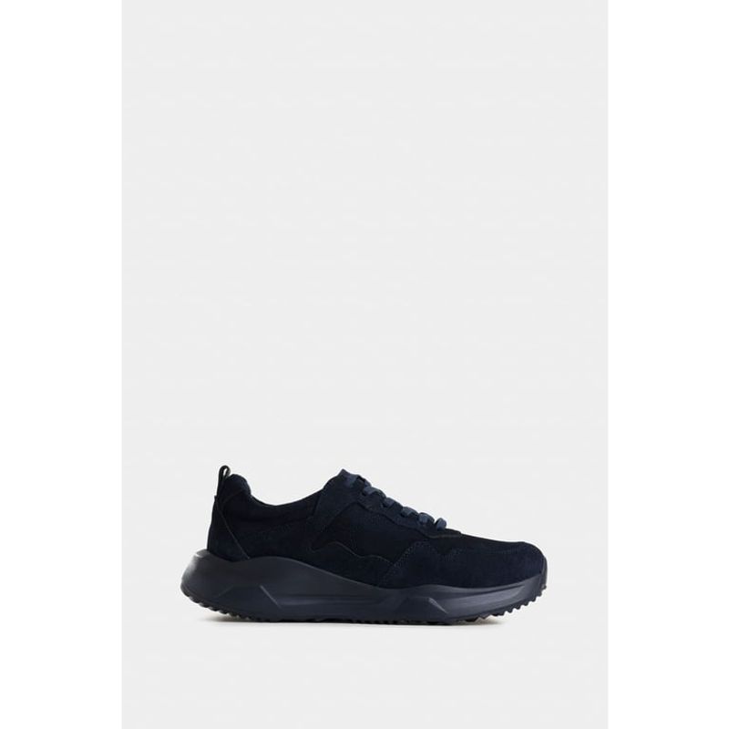 VELEZ - Vélez Zapatillas Galis 2 De Cuero Hombre Efecto Azul Oscuro