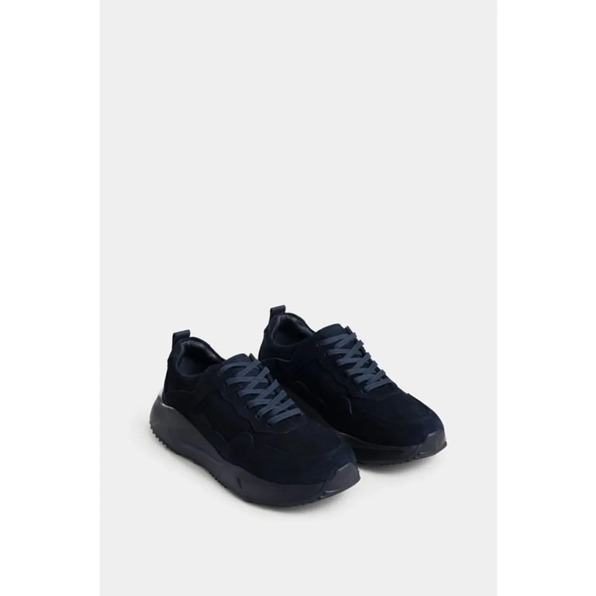 VELEZ - Vélez Zapatillas Galis 2 De Cuero Hombre Efecto Azul Oscuro
