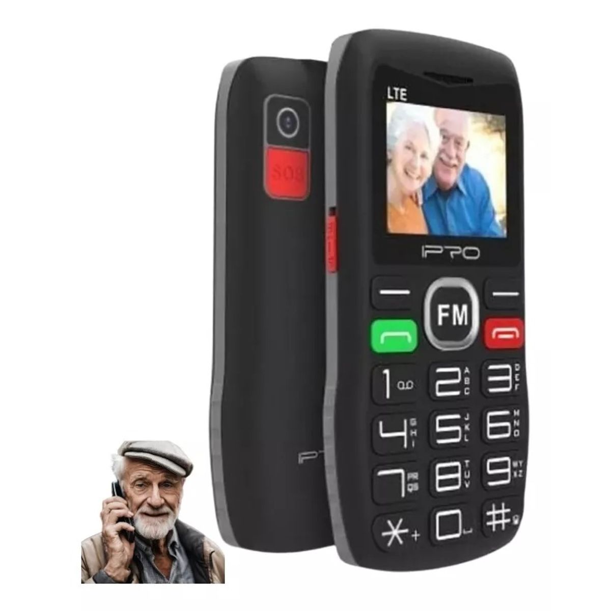 IPRO - Celular Ipro 4g Para Adulto Mayor Con Boton Sos Emergencia
