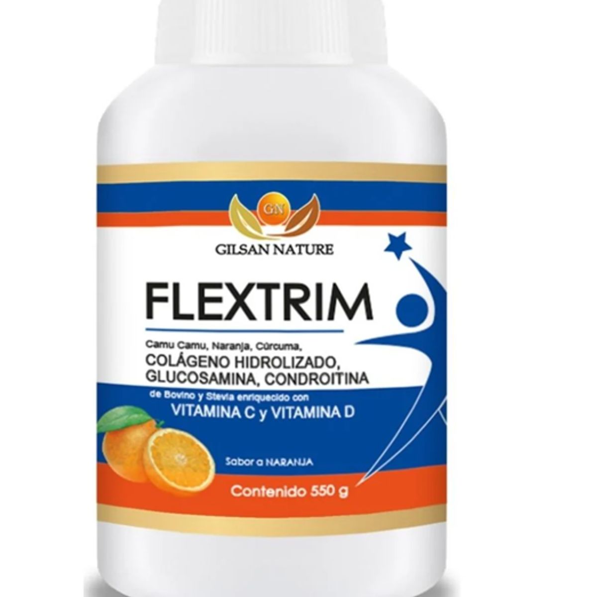 GENERICO - FLEXTRIM 550gr COLÁGENO HIDROLIZADO GLUCOSAMINA CONDROITINA VIT D Y C