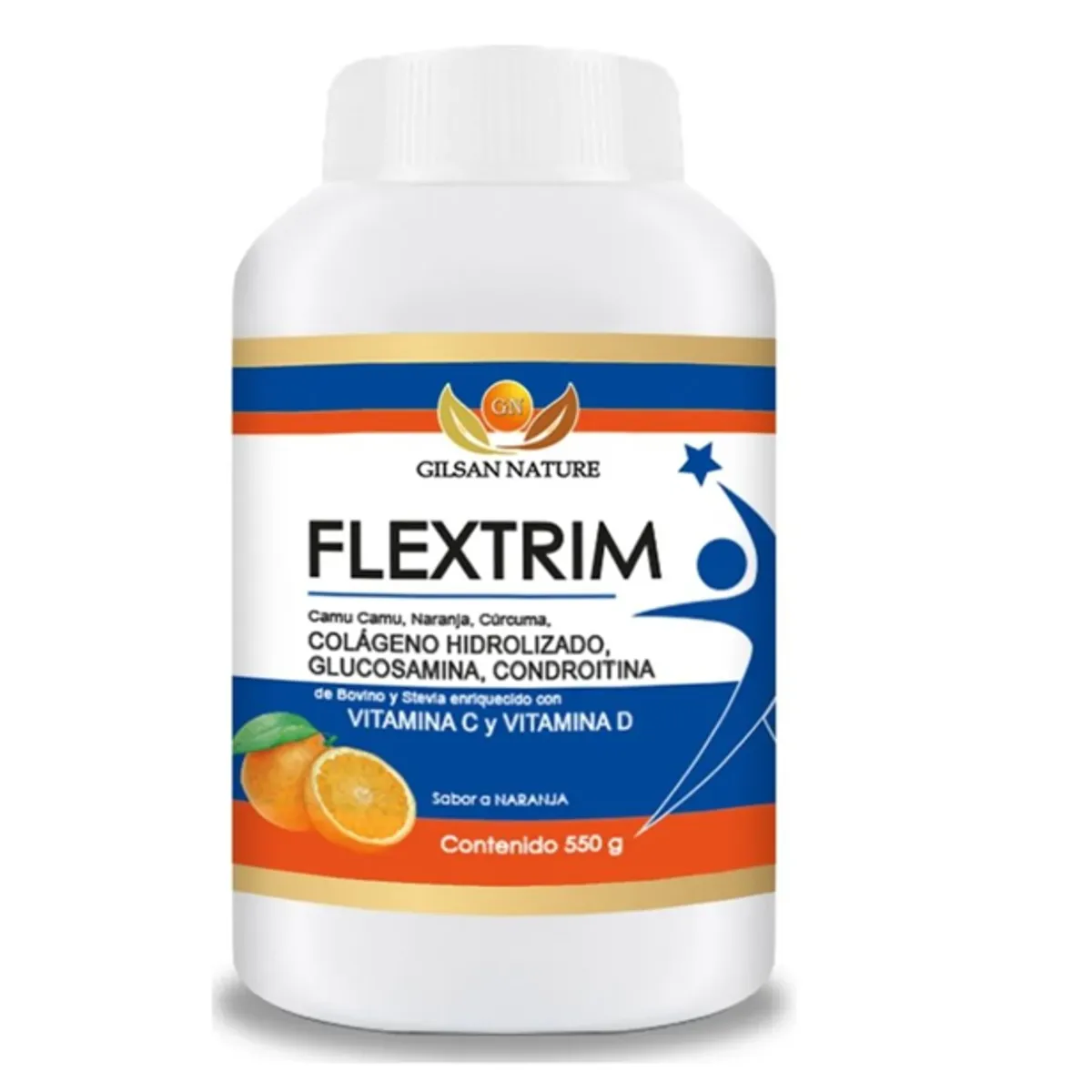GENERICO - FLEXTRIM 550gr COLÁGENO HIDROLIZADO GLUCOSAMINA CONDROITINA VIT D Y C