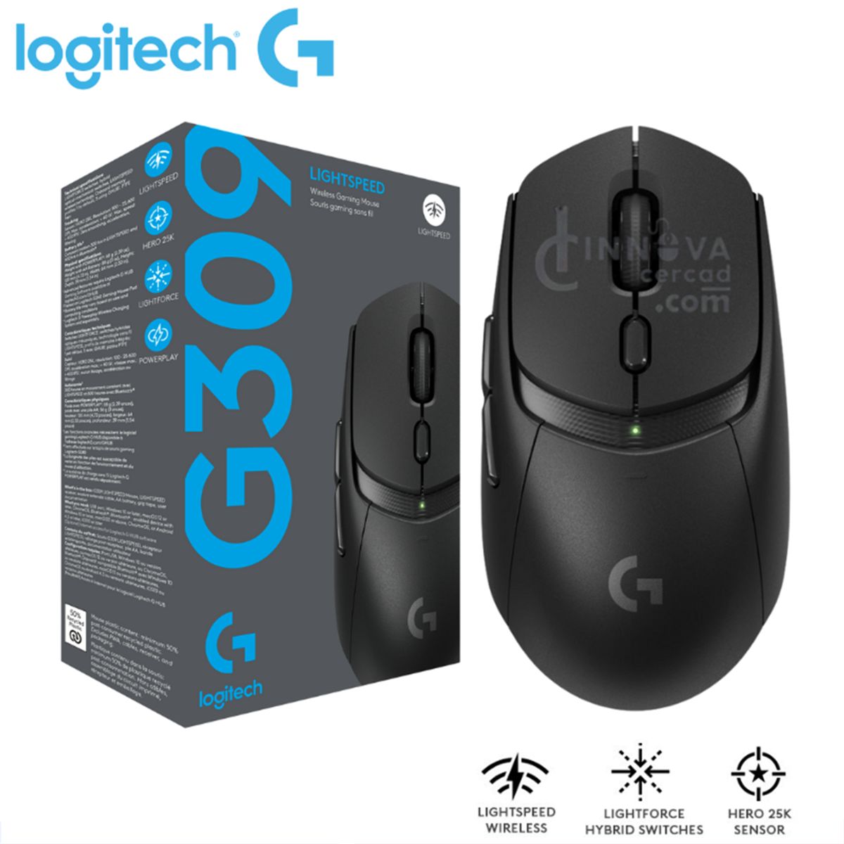 LOGITECH - Mouse Inalambrico Logitech G309 Lightspeed Gaming Negro