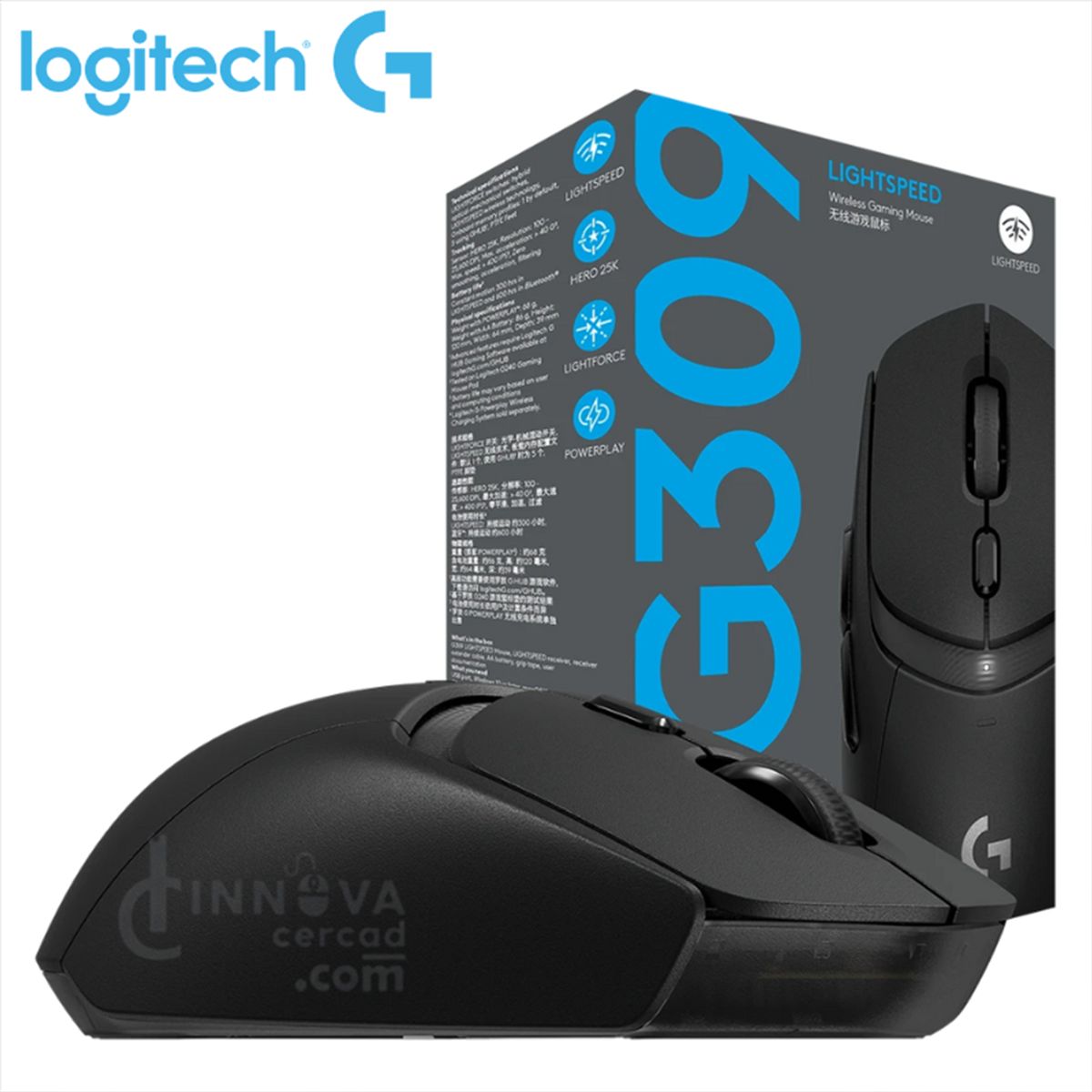LOGITECH - Mouse Inalambrico Logitech G309 Lightspeed Gaming Negro