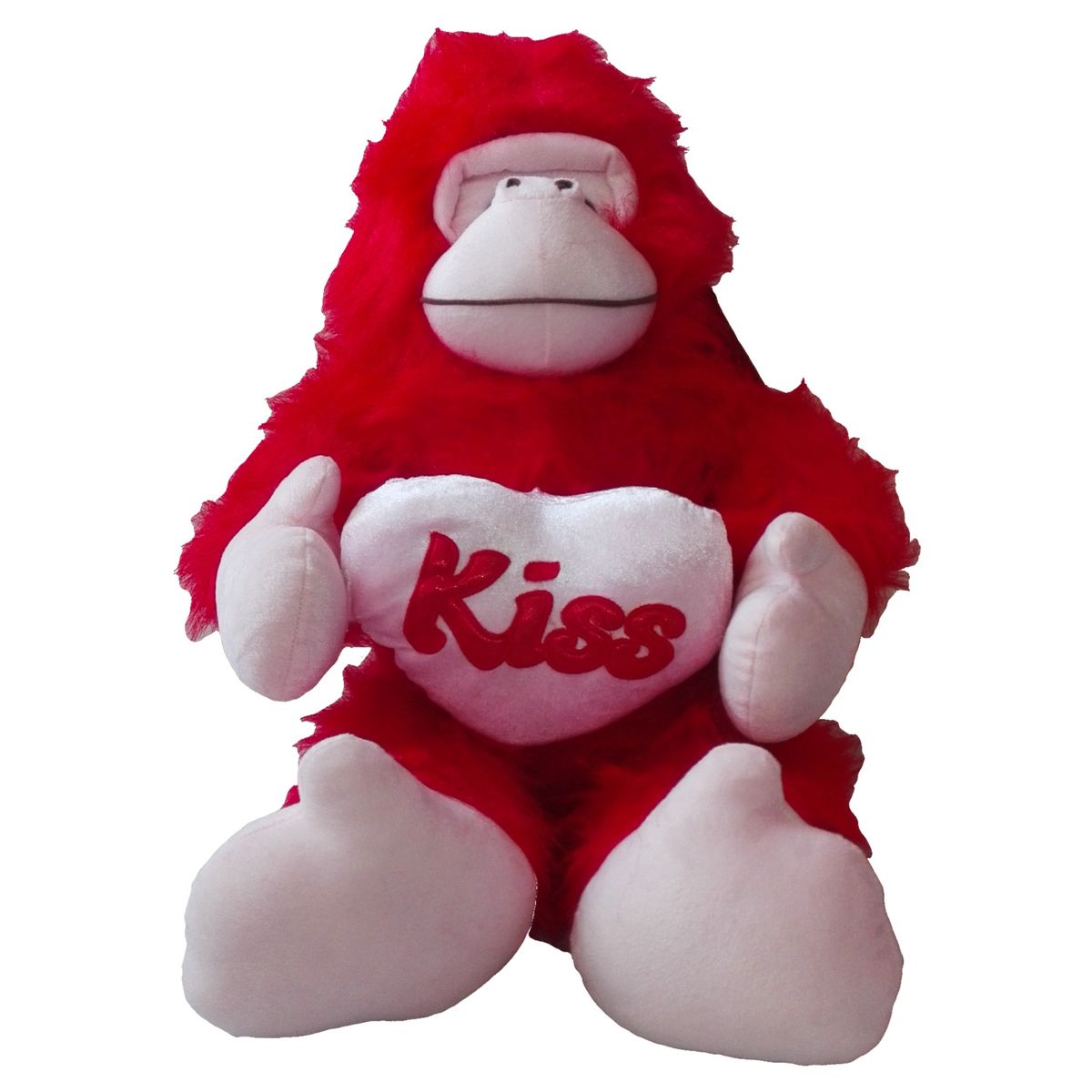 GENERICO - Peluche Mono Gorila Corazon Kiss 73cm