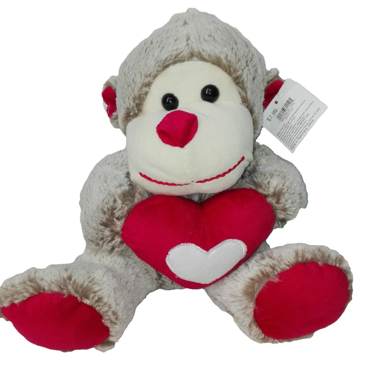 GENERICO - Peluche Mono Corazones 34cm