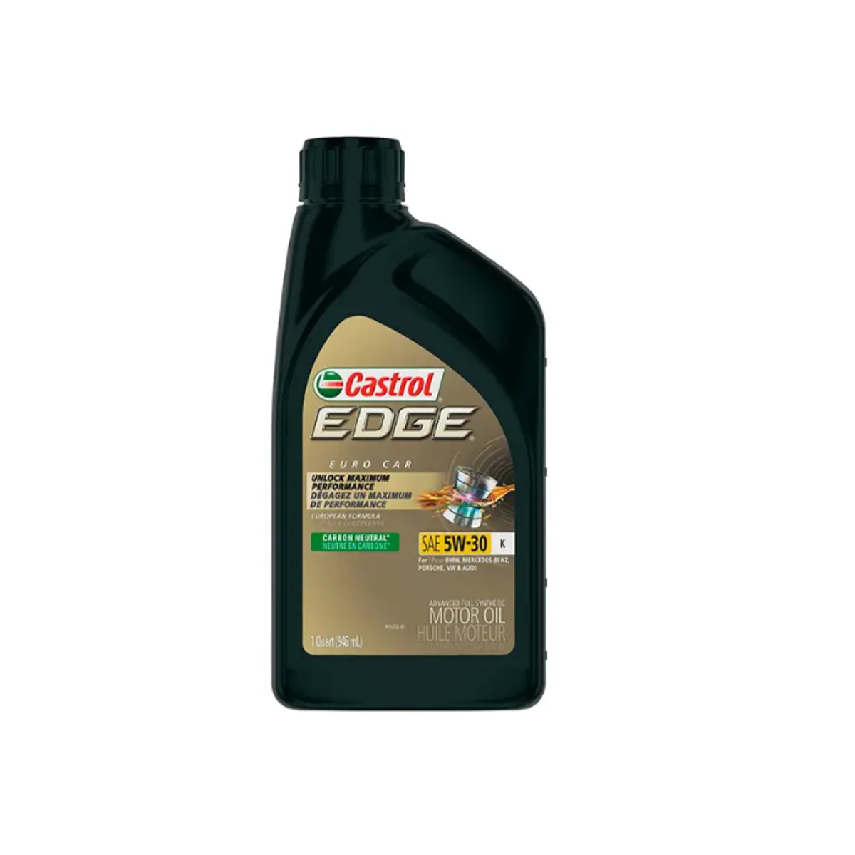 CASTROL - CASTROL EDGE Euro Car 5W-30 K - 1 cuarto (946 ml)