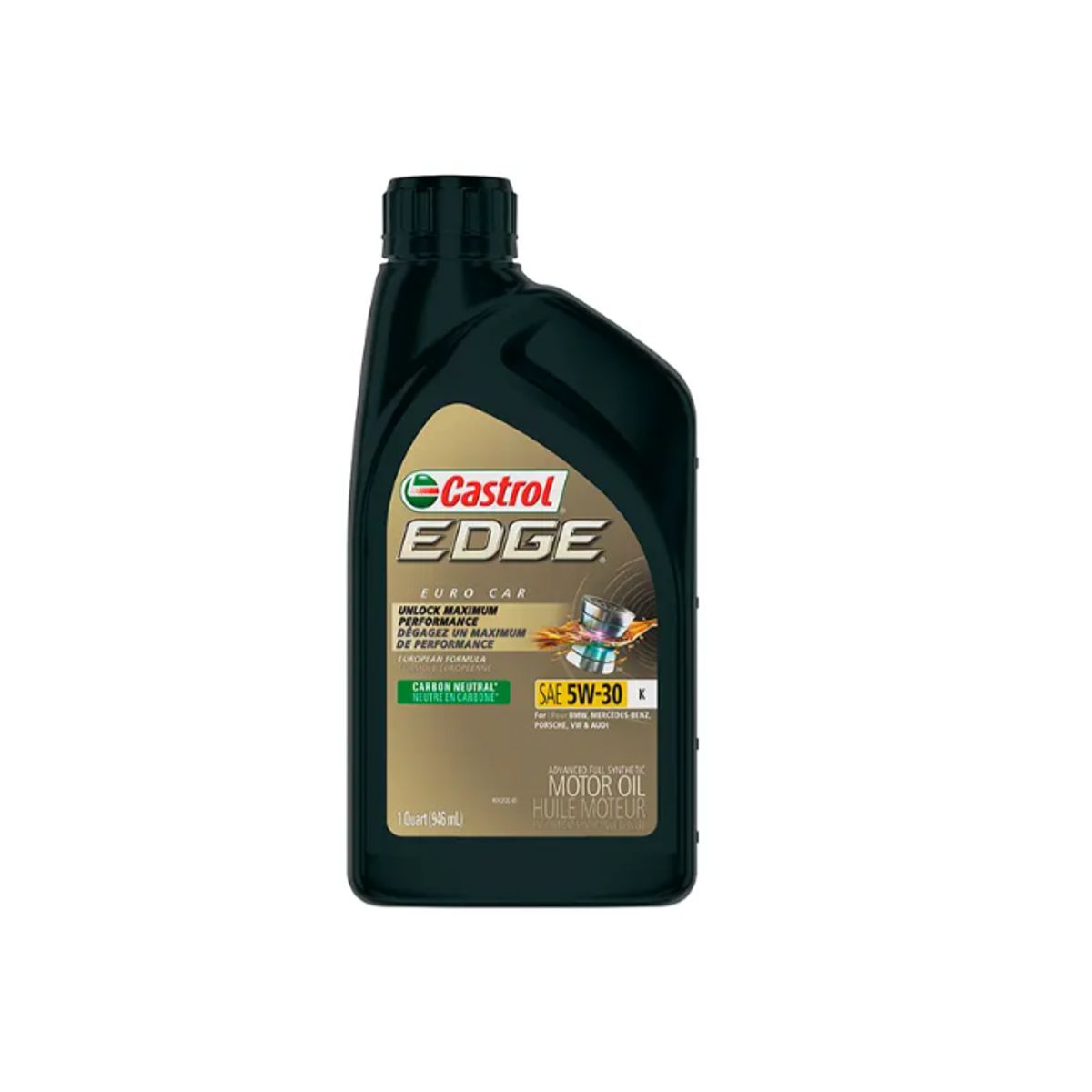 CASTROL - CASTROL EDGE Euro Car 5W-30 K - 1 cuarto (946 ml)