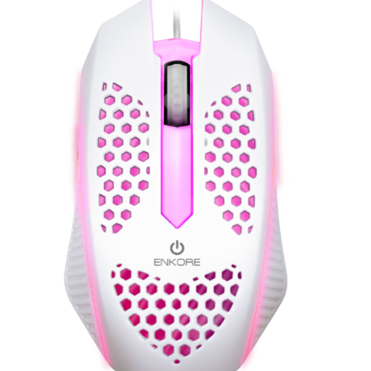 ENKORE - Mouse Gamer Alambrico LEVITRON EKM107 White USB ENKORE