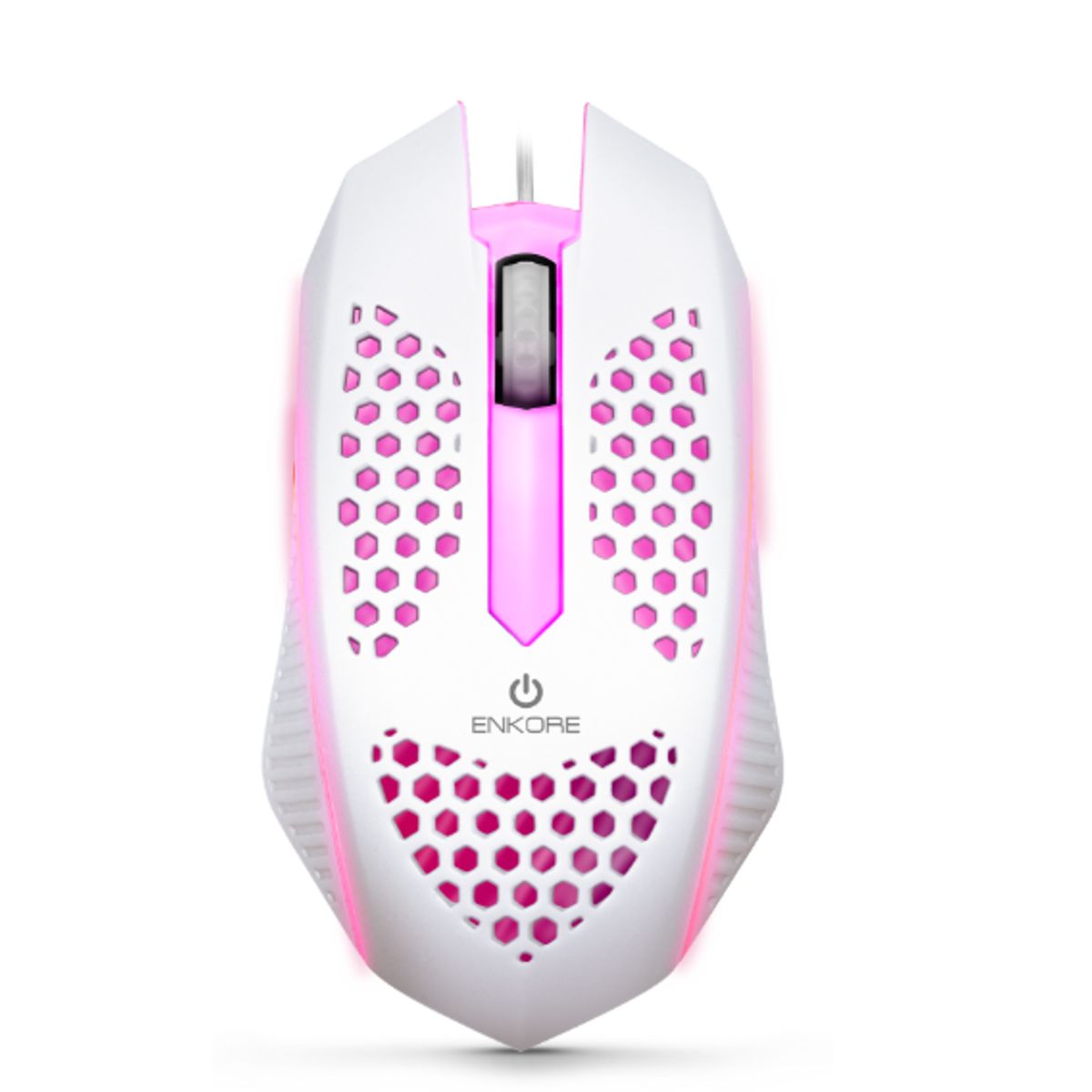 ENKORE - Mouse Gamer Alambrico LEVITRON EKM107 White USB ENKORE