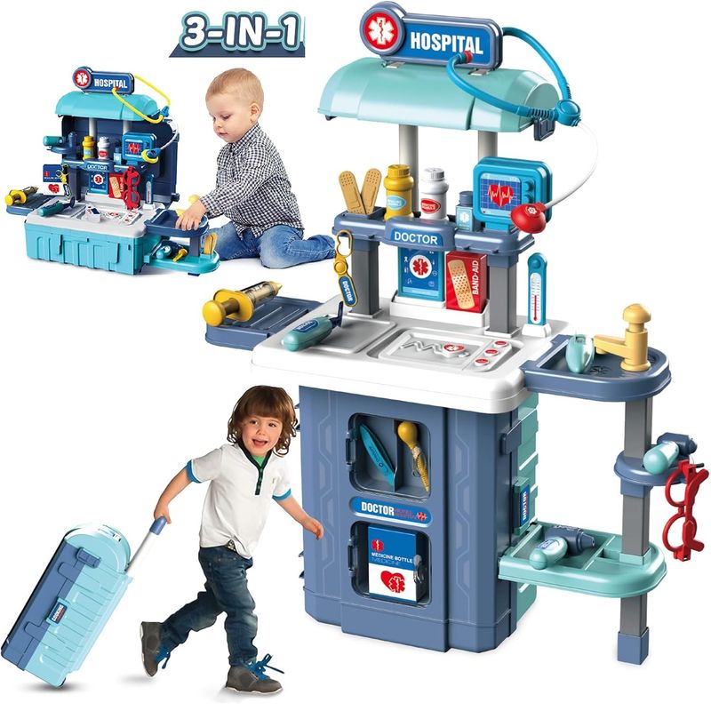 GENERICO - Kit de médico para niños 3en 1 con 38pzs AZ