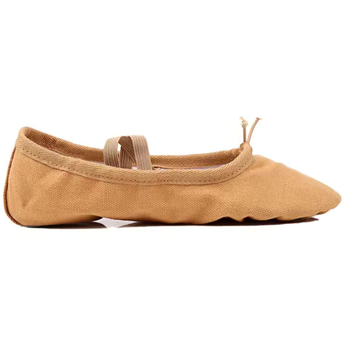 GENERICO - Zapatillas De Ballet Media Punta Lona Suela Partida - Camel