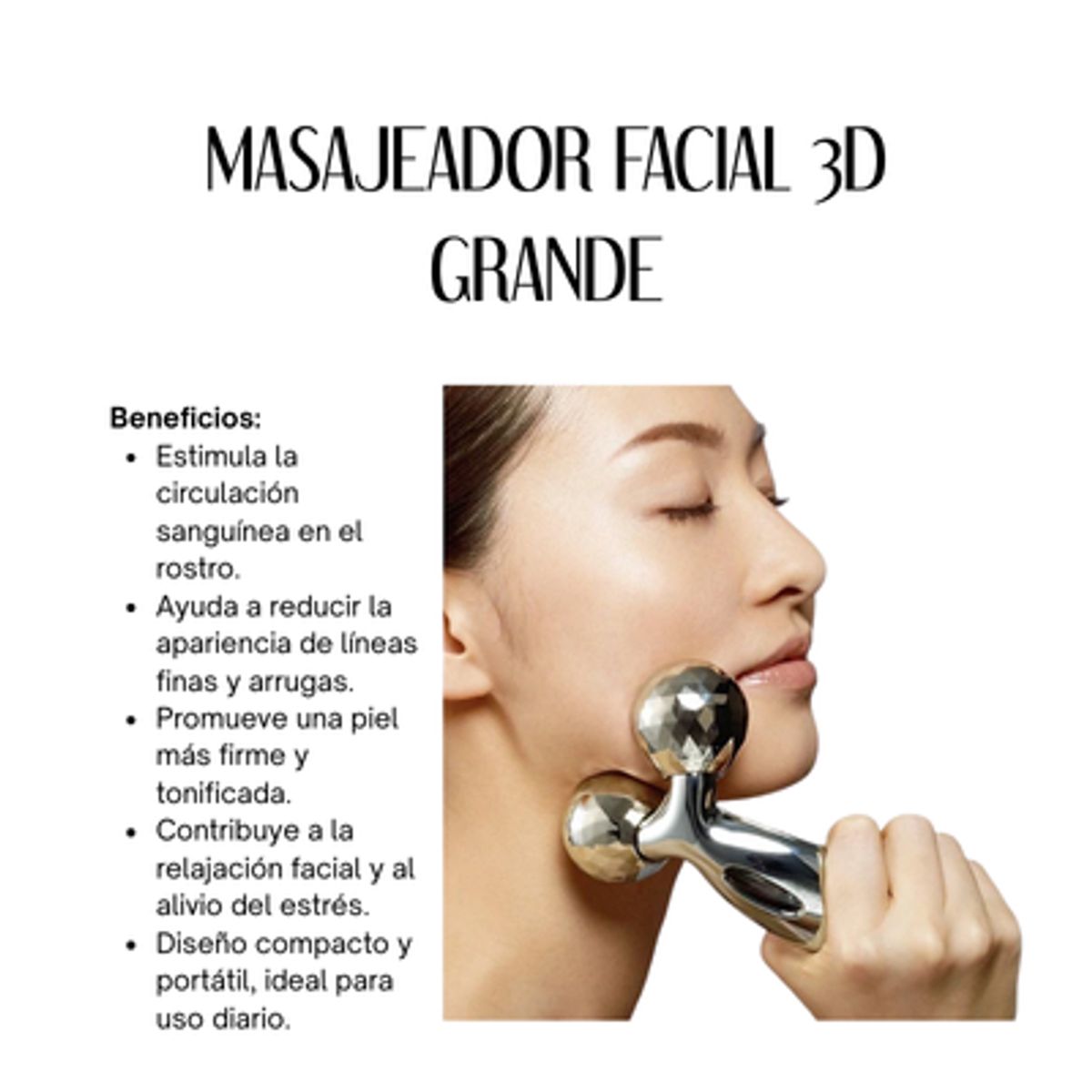 GENERICO - MASAJEADOR FACIAL 3D GRANDE