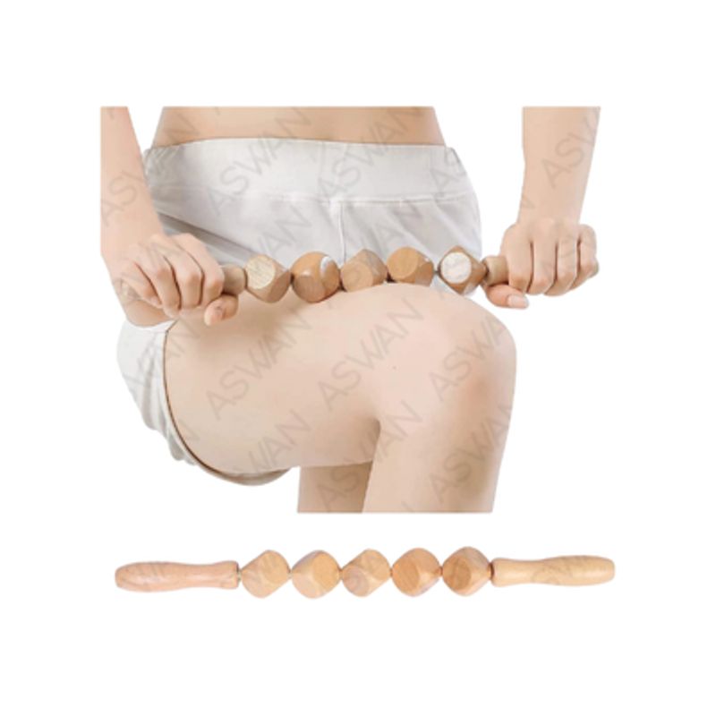 GENERICO - MASAJEADOR DE MADERA RODILLO DE 4 Y 5 CUBOS