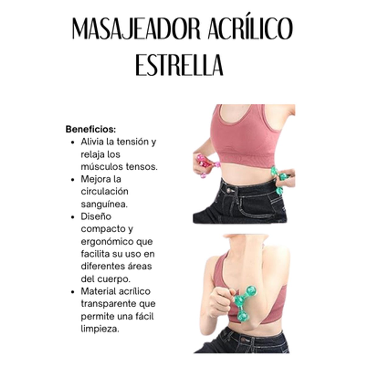 GENERICO - MASAJEADOR ACRILICO TRIANGULO