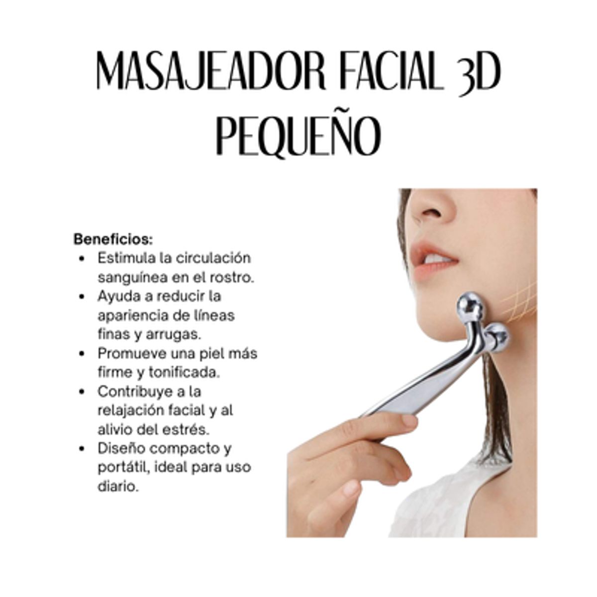 GENERICO - MASAJEADOR FACIAL 3D PEQUEÑO