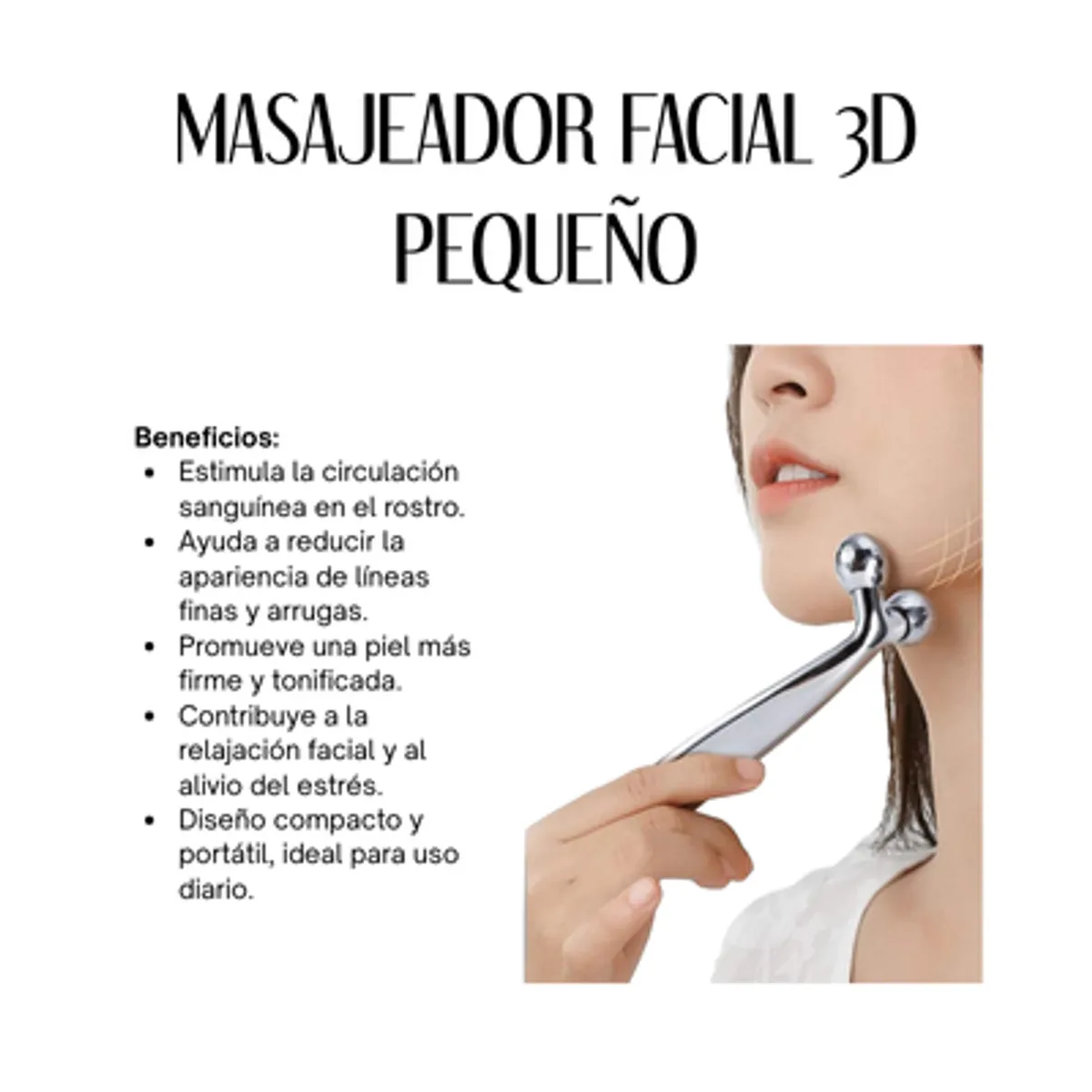 GENERICO - MASAJEADOR FACIAL 3D PEQUEÑO