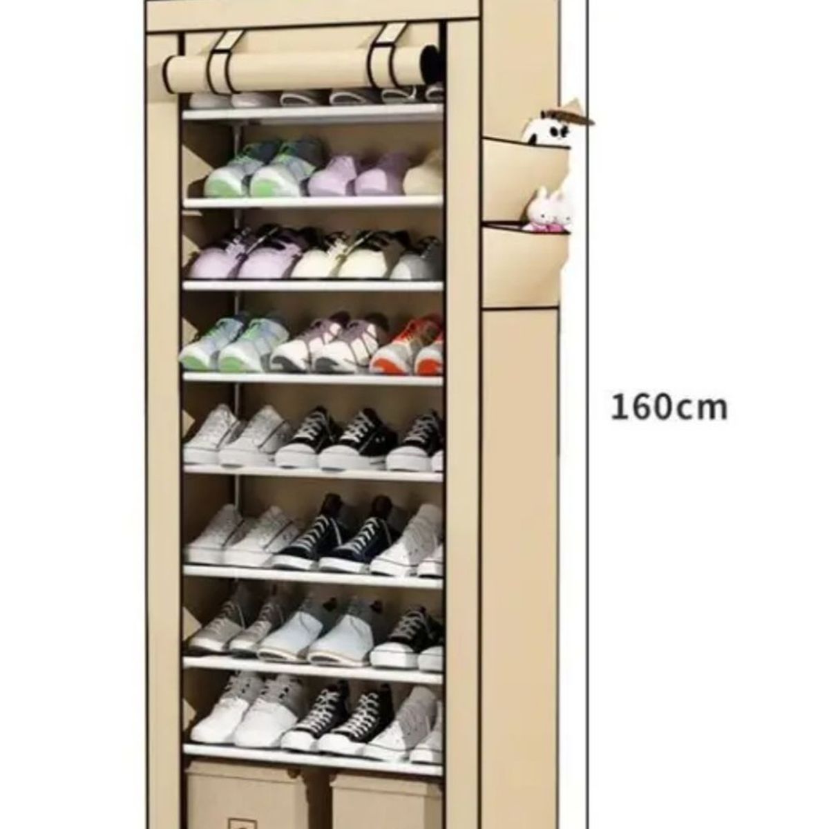 GENERICO - Zapatero Con 9 Compartimentos económico color variado