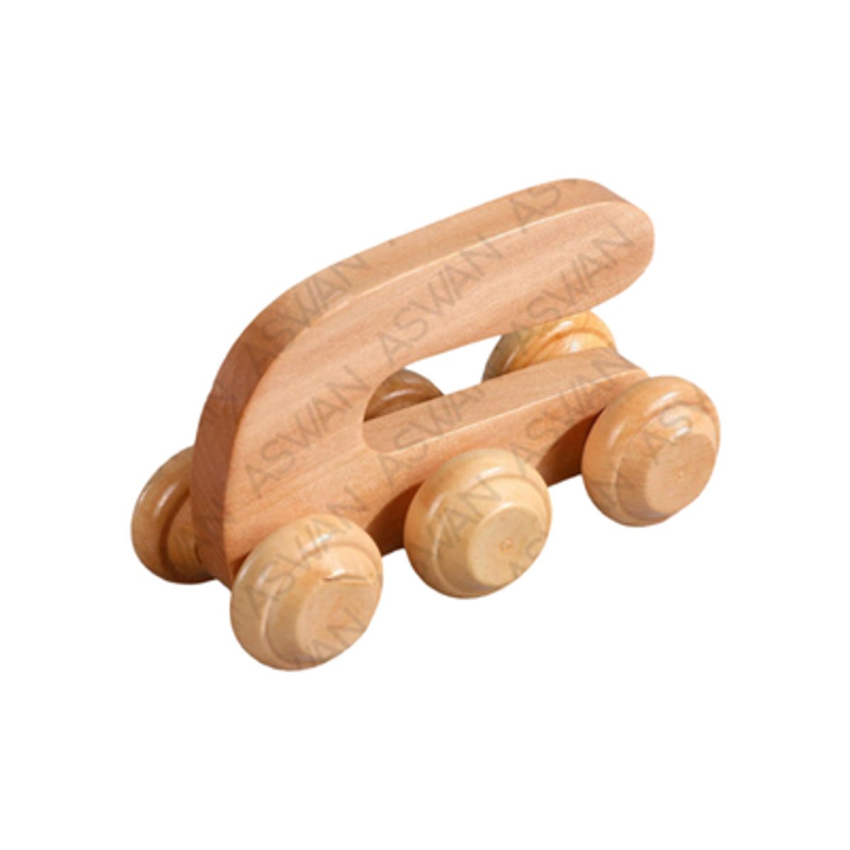 GENERICO - MASAJEADOR DE MADERA CARRO 6 RUEDAS CHICO