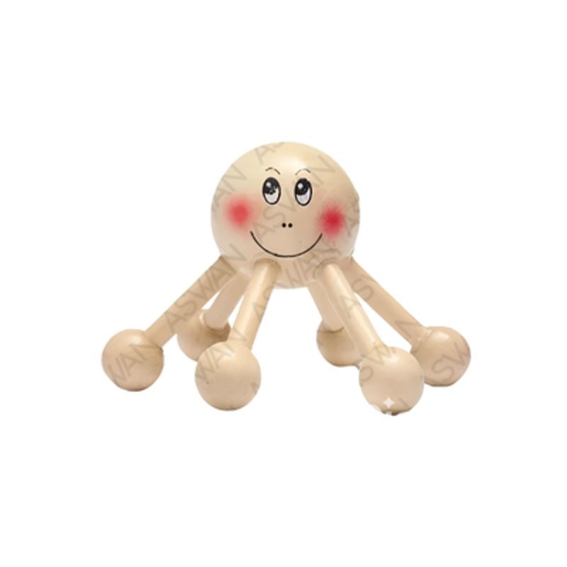 GENERICO - MASAJEADOR CORPORAL DE MADERA CON 6 PUNTOS