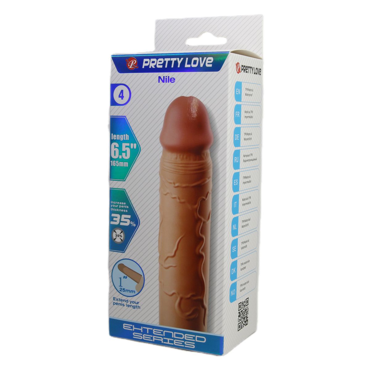 PRETTY LOVE - FUNDA EXTENSORA DE PENE 17 CM - NILE