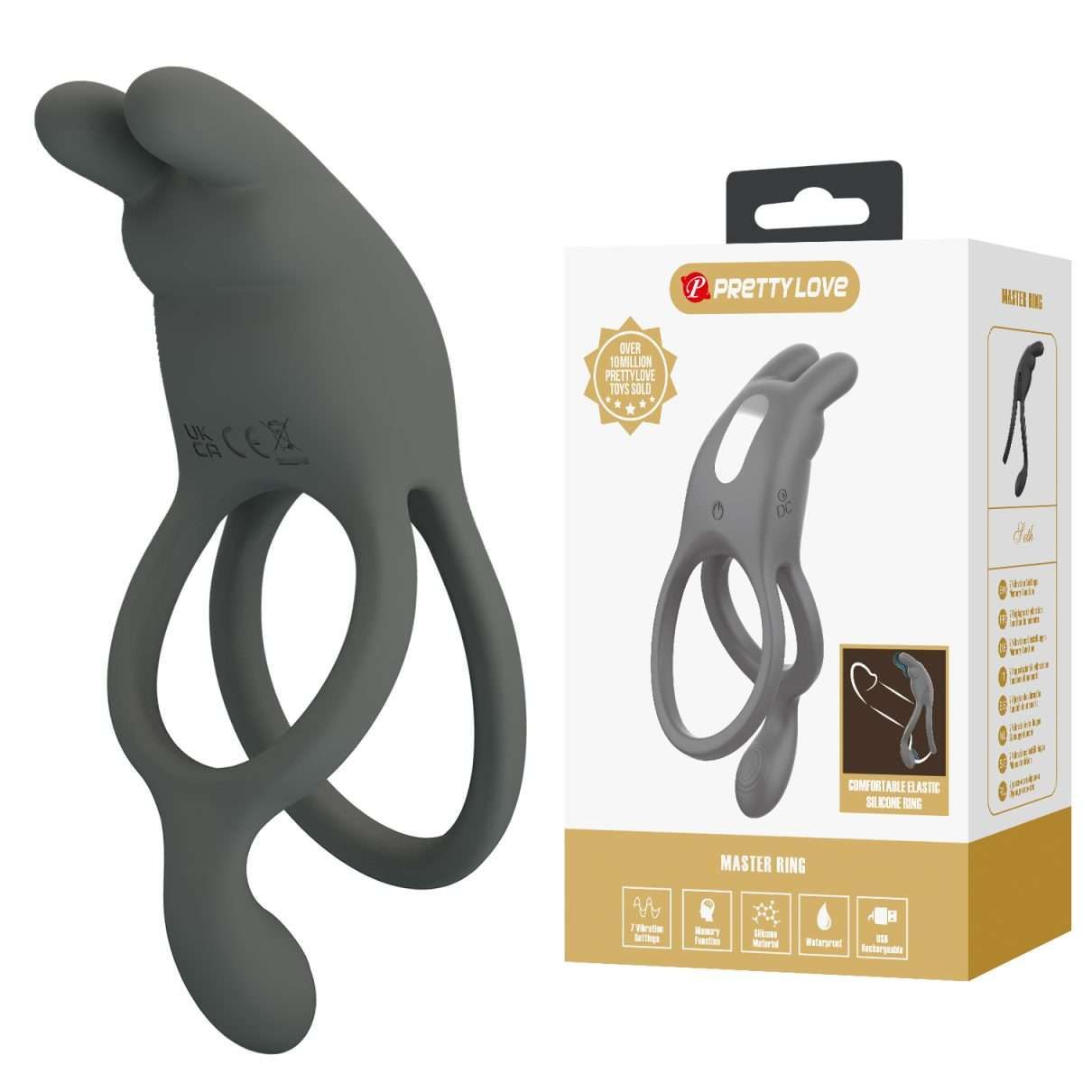 PRETTY LOVE - ANILLO VIBRADOR CALAMAR  MASTER SETH