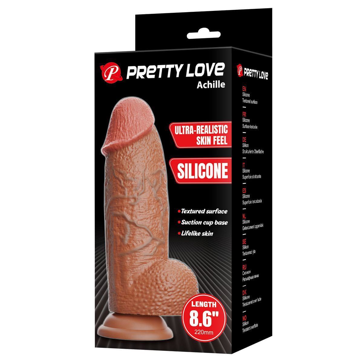 PRETTY LOVE - DILDO REALISTA GIGANTE  ACHILLE EL VERDUGO 22 CM