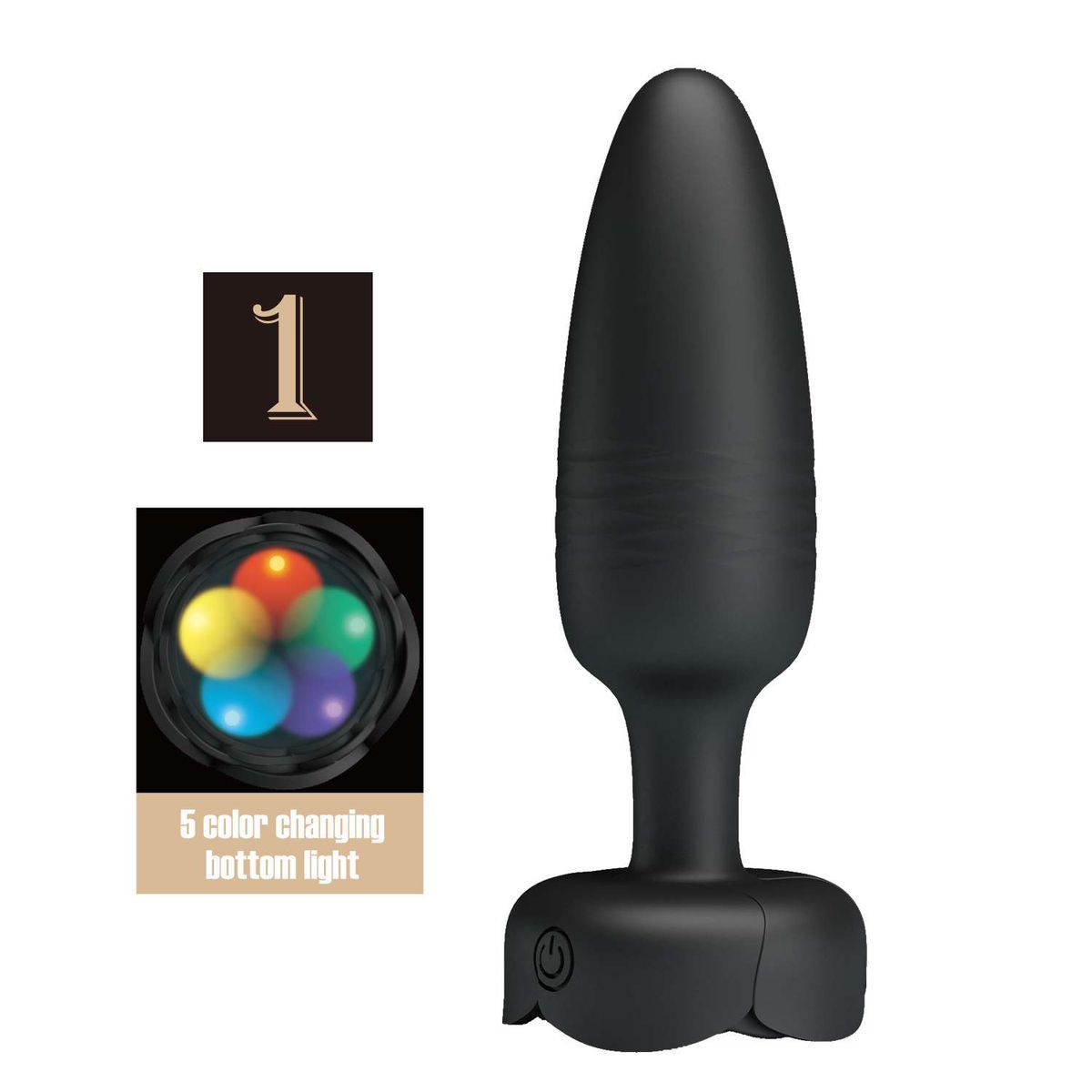 PRETTY LOVE - PLUG ANAL RETRACTIL CON GEMA LUMINOSA - TARION