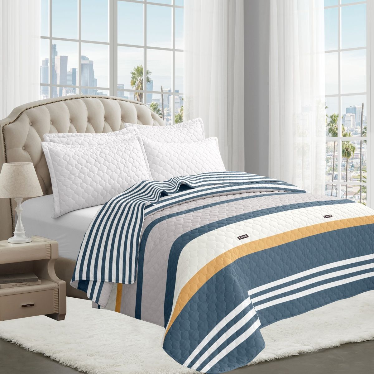 GOLDSUN - CUBRECAMA GOLDSUN  EN 1 PIEZA DE 2 PLAZAS