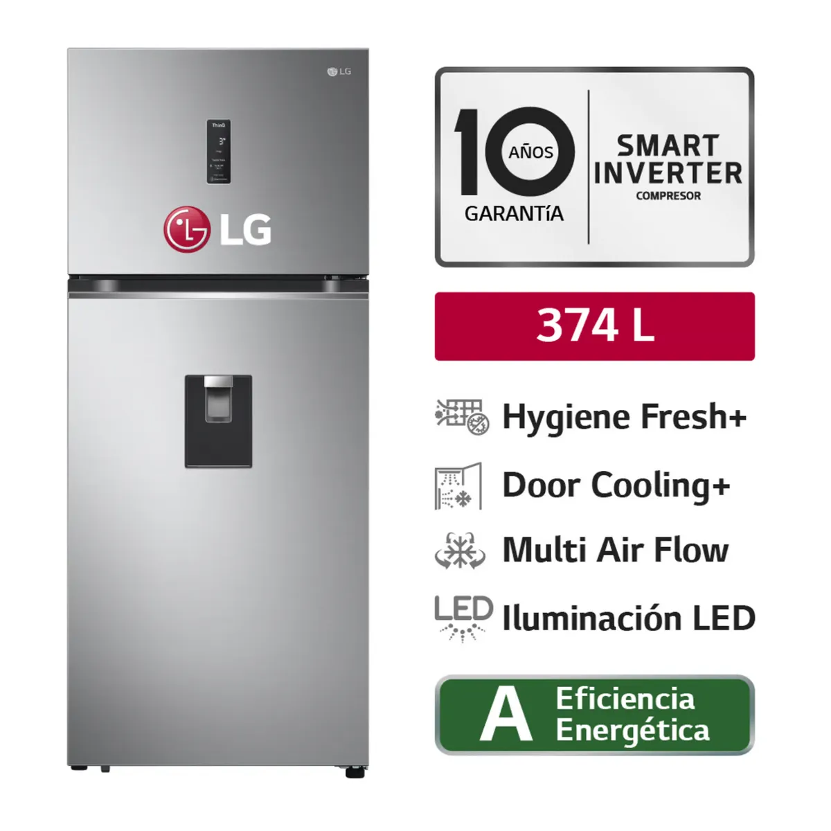 LG - REFRIGERADORA LG GT37SGP - 374L
