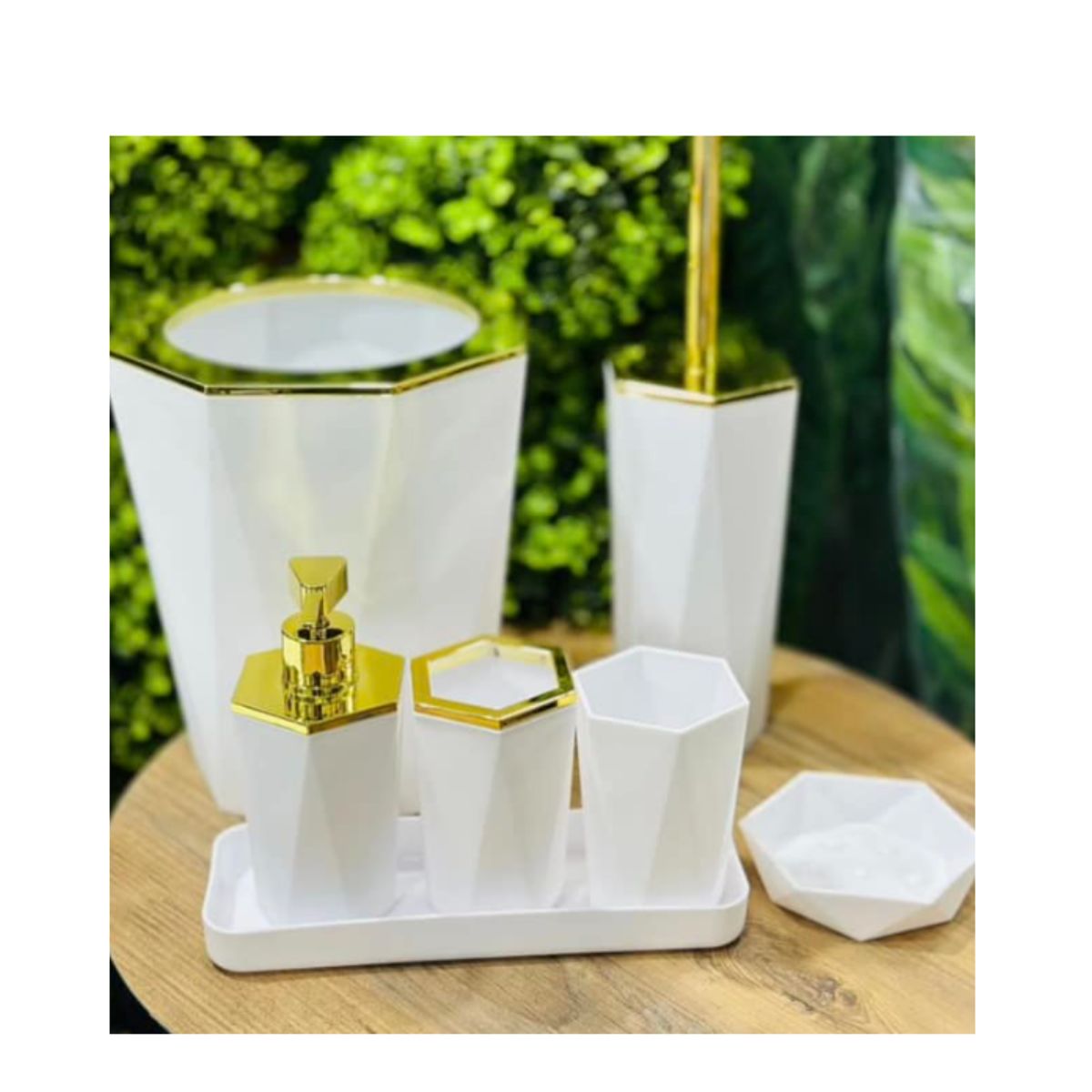 GENERICO - SET DE ACCESORIOS PARA BAÑO BLANCO