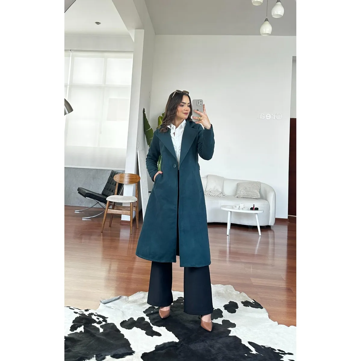 ALLEZ COLLECTION - Abrigo - Saco - Largo Monaco  para mujer con cinturon