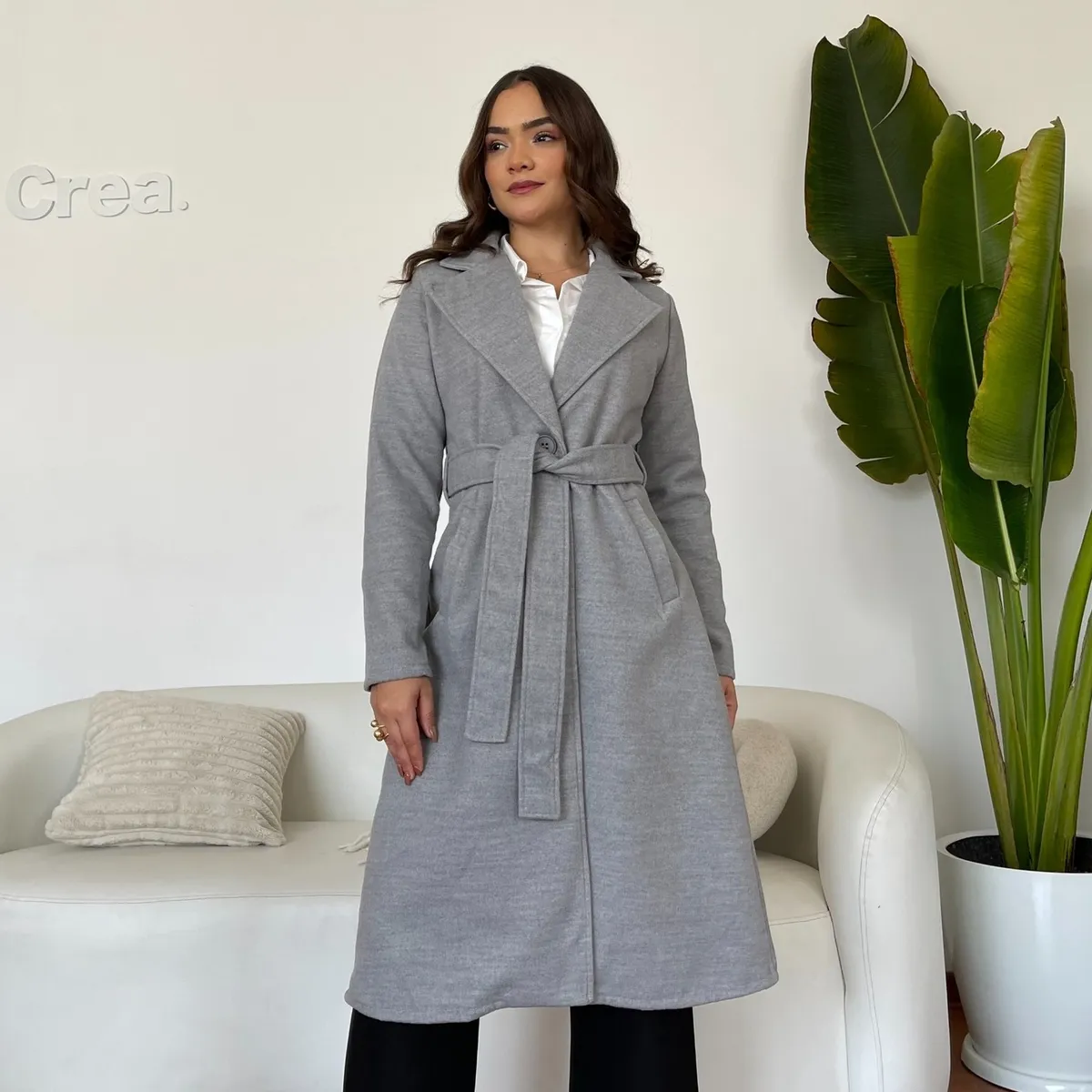 ALLEZ COLLECTION - Abrigo - Saco - Largo Monaco  para mujer con cinturon