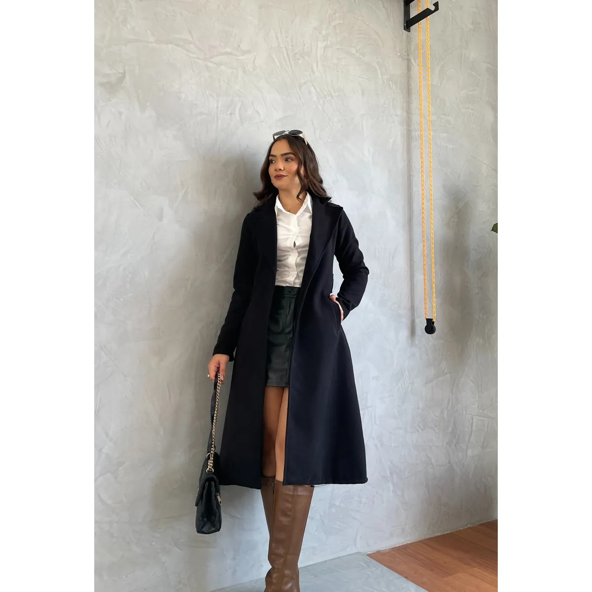 ALLEZ COLLECTION - Abrigo - Saco - Largo Monaco  para mujer con cinturon