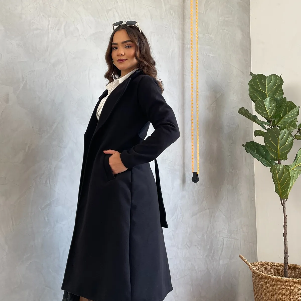 ALLEZ COLLECTION - Abrigo - Saco - Largo Monaco  para mujer con cinturon