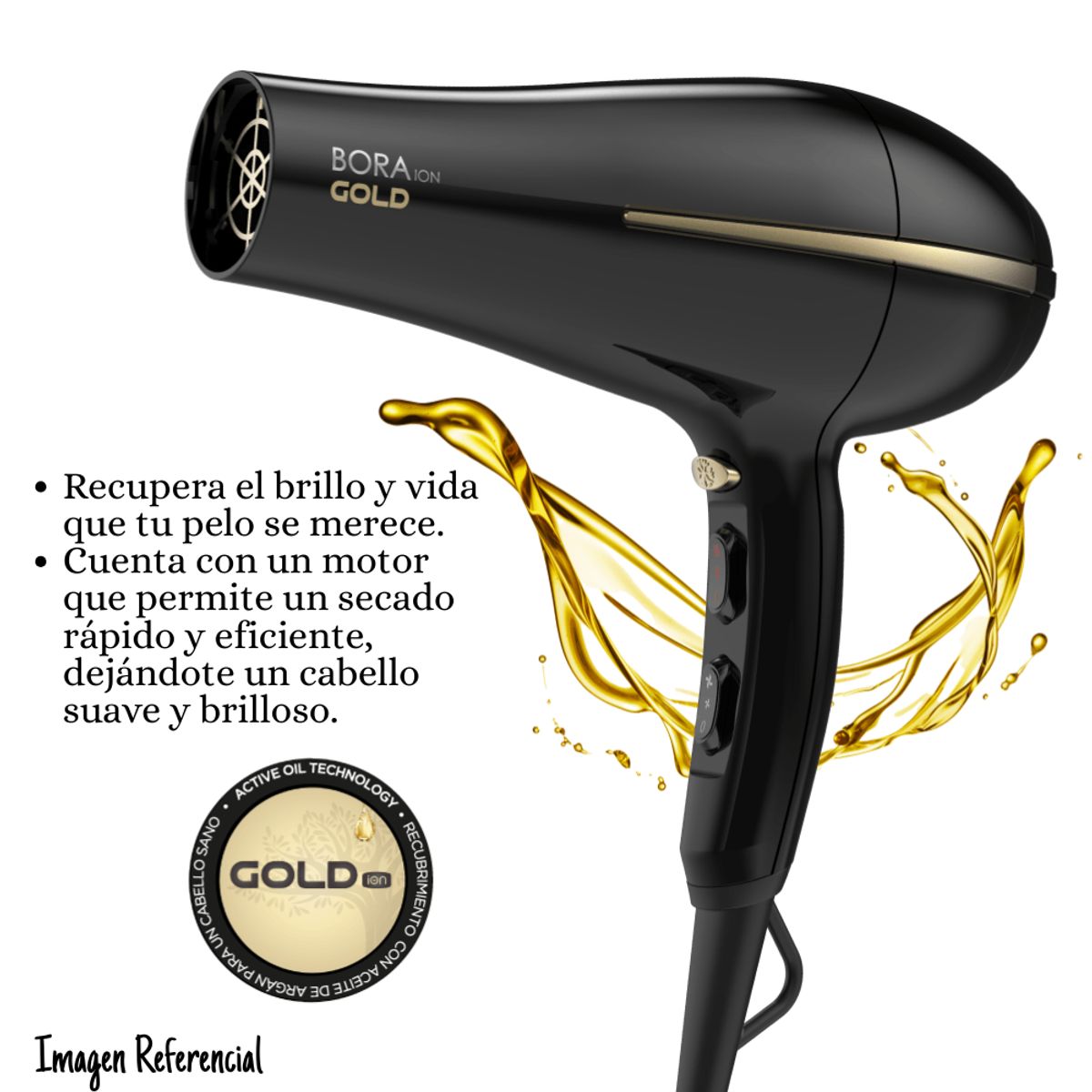 GAMA - Secadora de Cabello Gama Bora Gold Ion