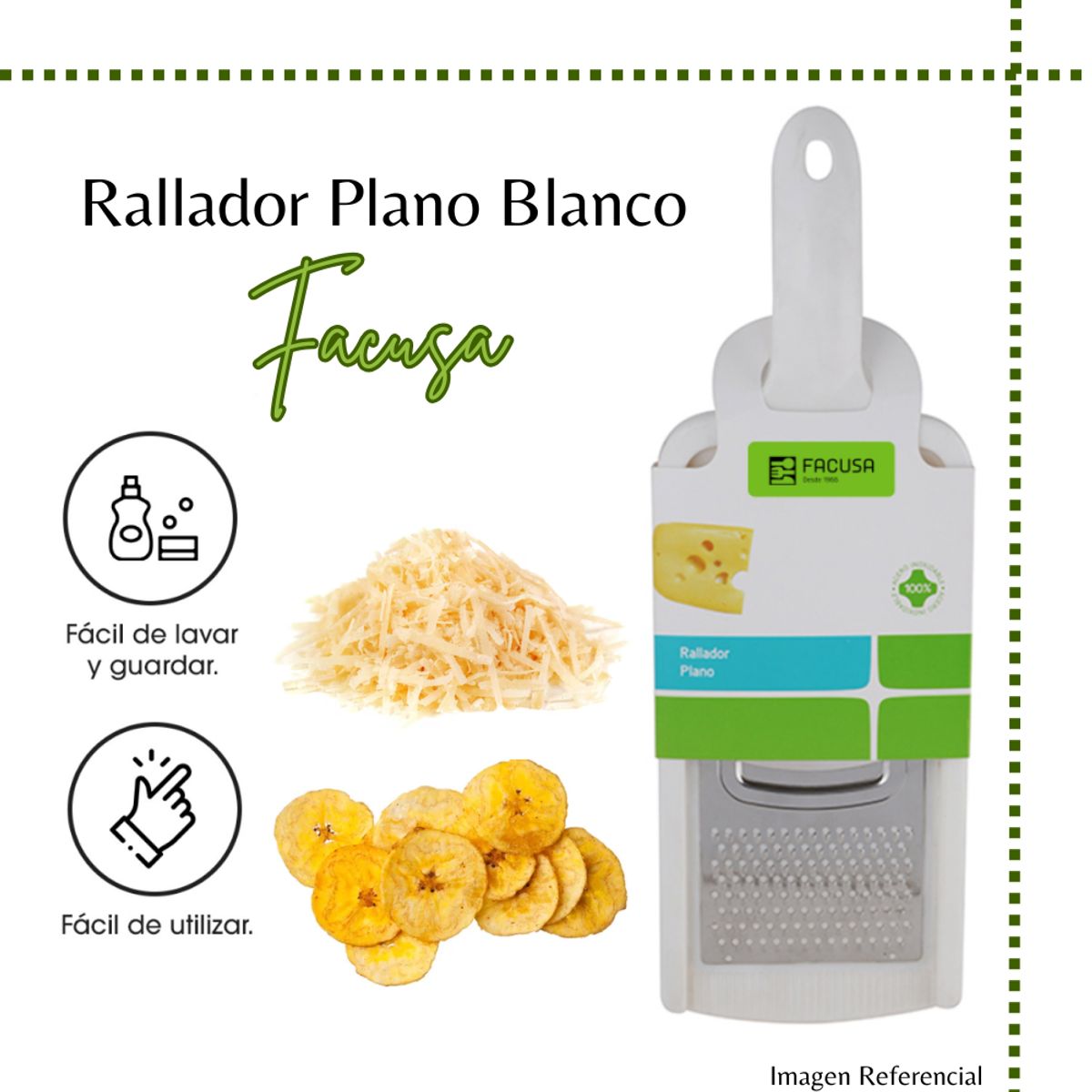 FACUSA - Rallador plan blanco FACUSA-Blister