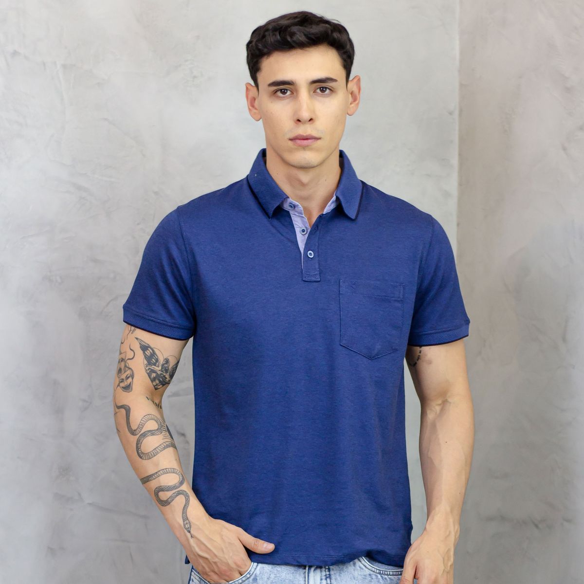 A VANTGARDESTYLE - POLO BOX REGULAR FIT CABALLERO MC - PIQUE LYCRADO