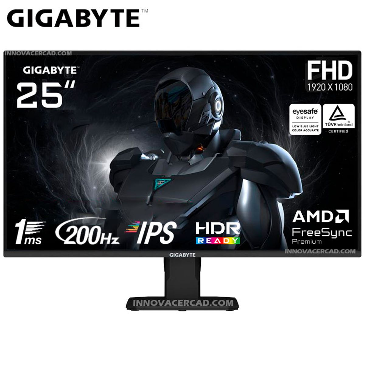 GIGABYTE - Monitor 24.5 Gigabyte Gaming Gs25f2 IPS, 200hz, 1MS, HDR, AMD Freesync