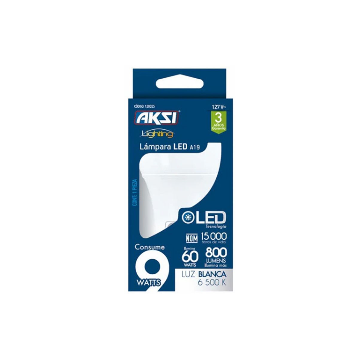 AKSI - Foco Led Aksi A19 9W Luz Blanca