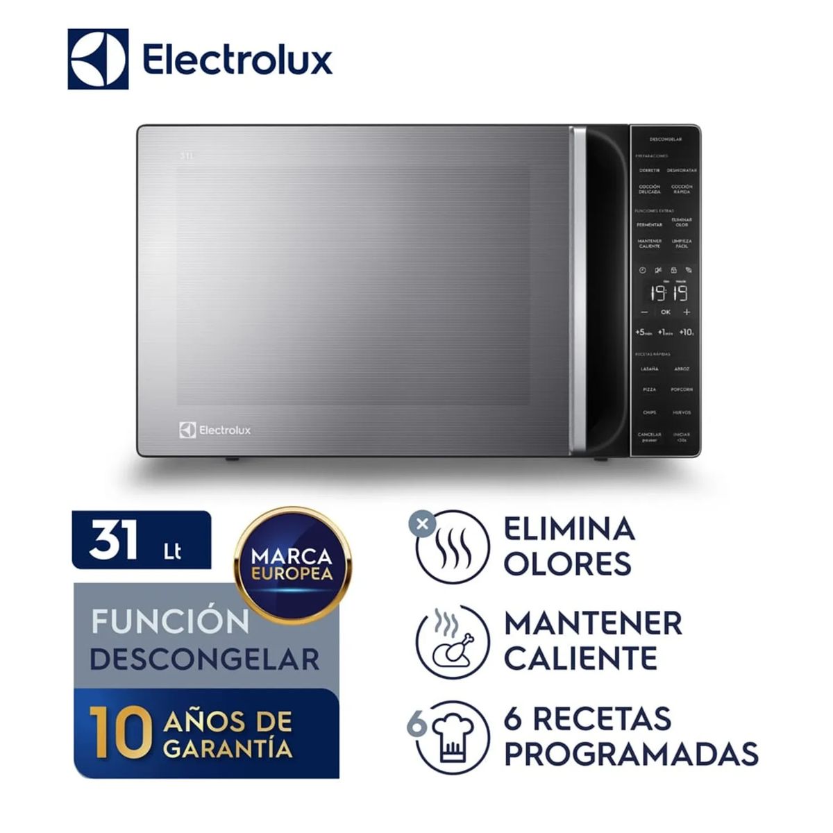 ELECTROLUX - Microondas Freestanding Eléctrico Electrolux 31LT EMDY31S2MXM