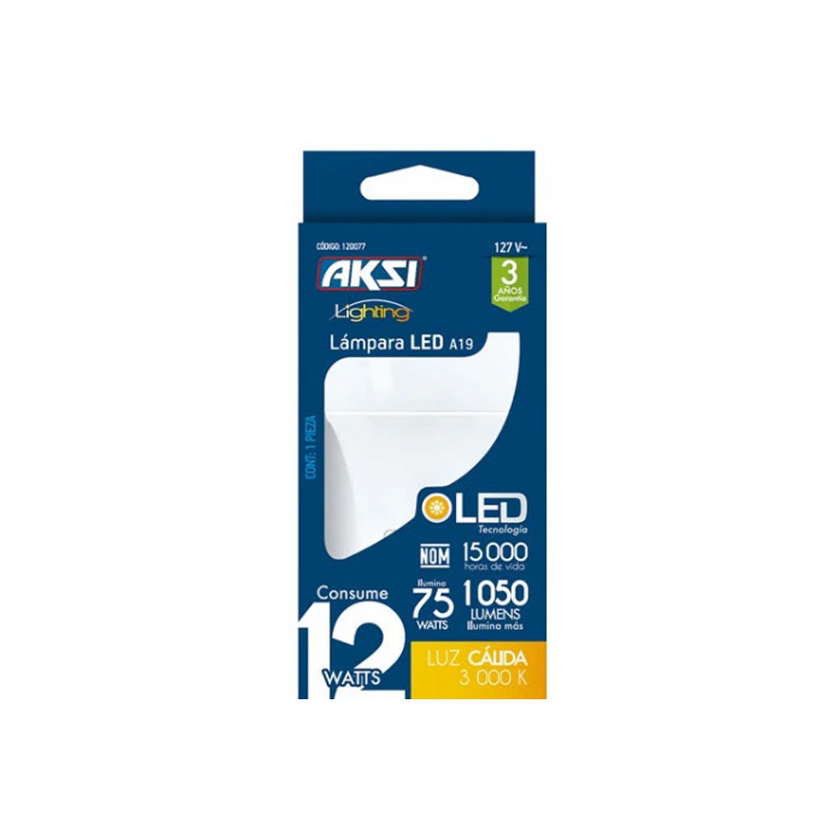AKSI - Foco Led Aksi A19 12W Luz Cálida