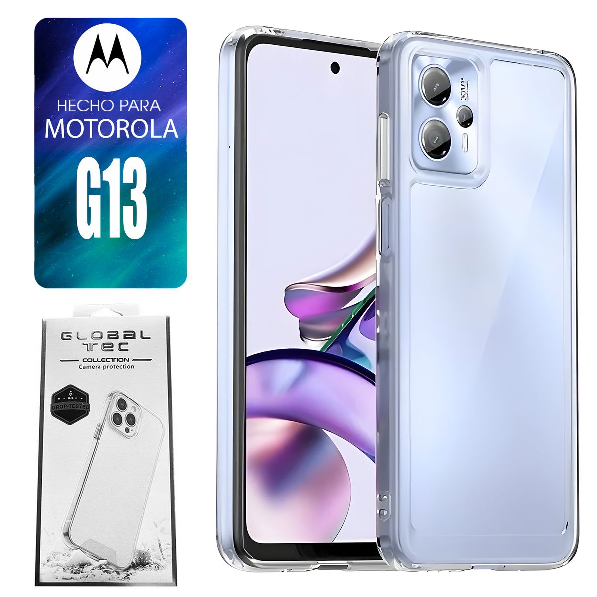ASIA IMPORT - Space Case Para Motorola G13 Transparente