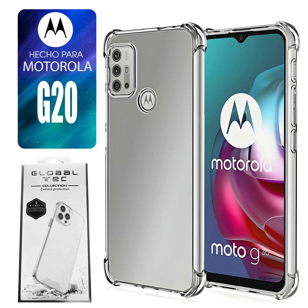 ASIA IMPORT - Space Case Para Motorola G20 Transparente